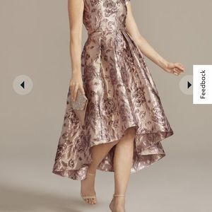 Oleg Cassini light mauve high low dress